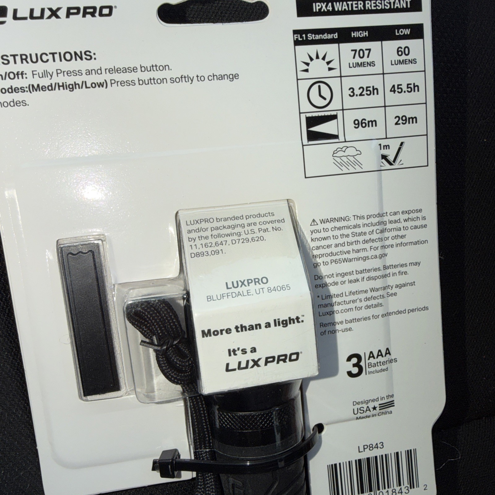 Luxpro LP843 700 Lumen Focus LED Flashlight