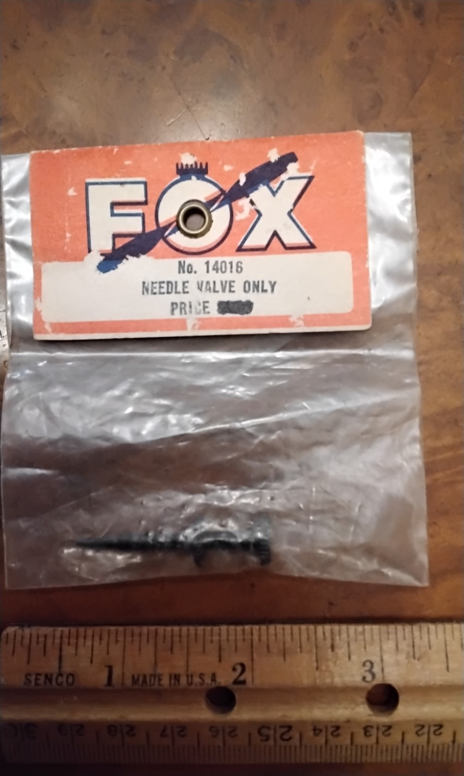 FOX #14016 .40 CONTROL LINE NEEDLE VALVE, NEW IN PACKAGE
