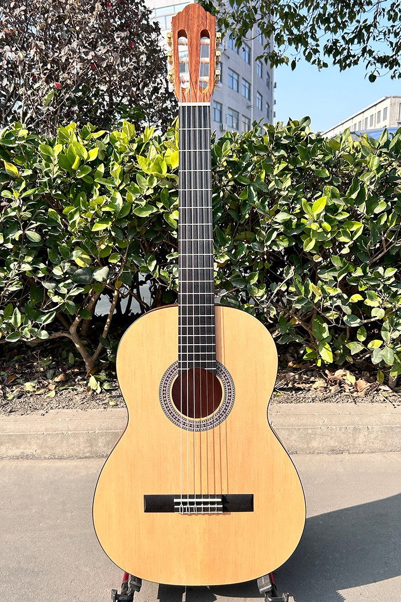 Aiersi 39 Inch Matte All Plywood Spruce Top Vintage Classical Guitar with Bag