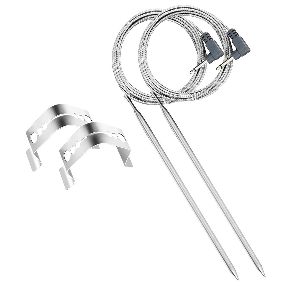 Thermometer Probe with Clips, Set of 2 Waterproof Meat Probe
