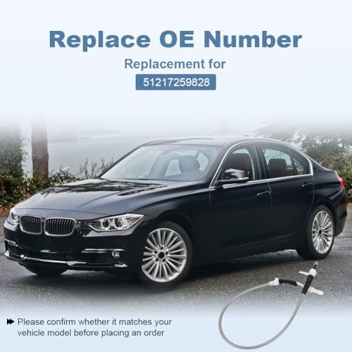 Front Door Hood Release Cable Replacement for 51217259828 Compatible with BMW