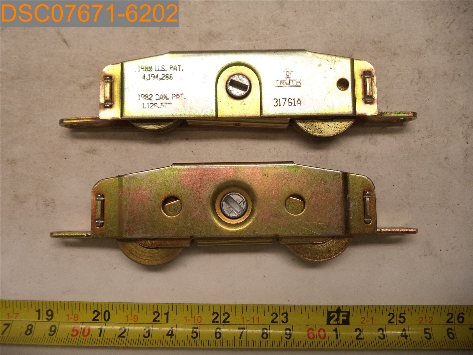 Qty=2: Door Rollers Hardware, Truth 31761A & Non Marked