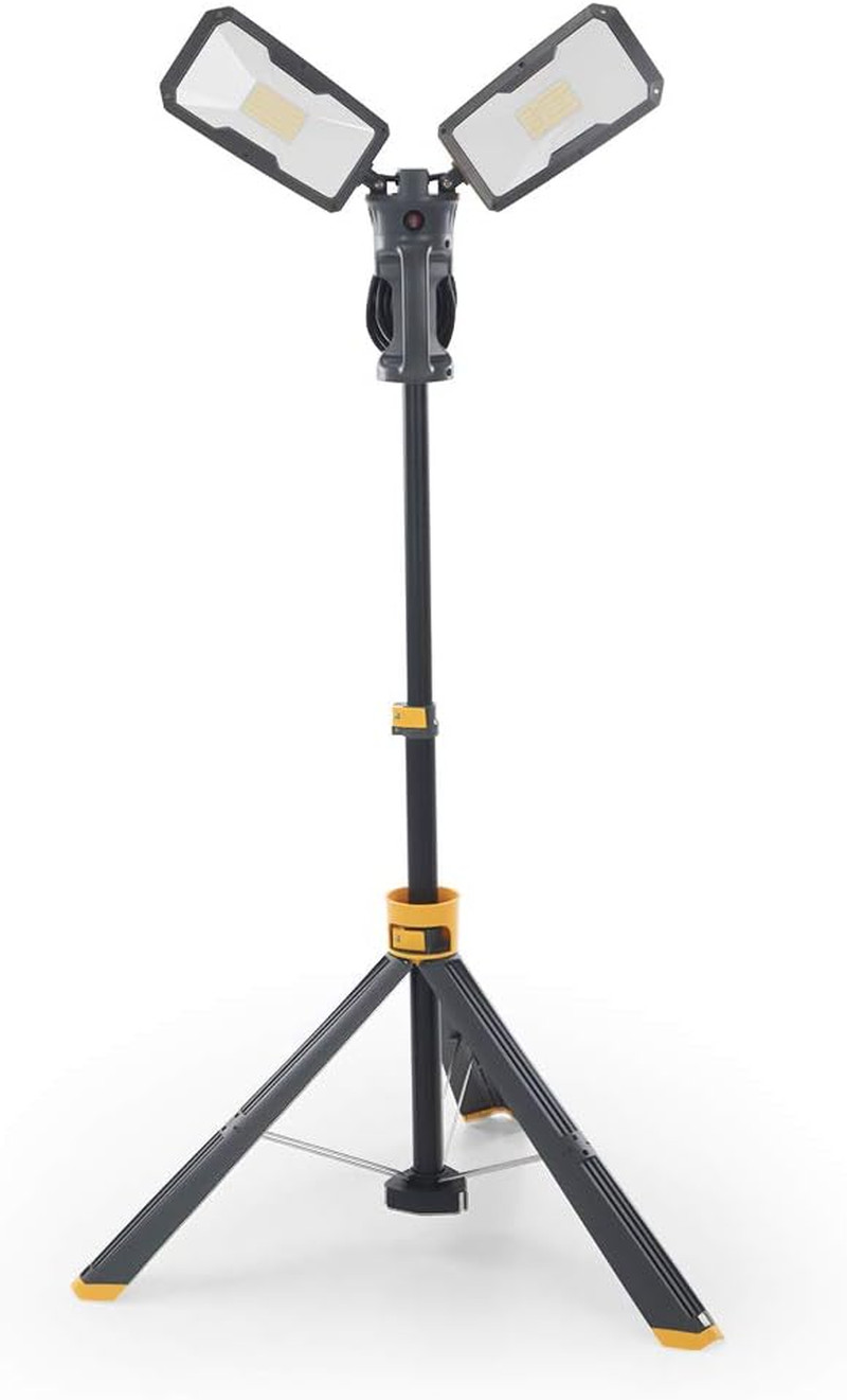 6290Max LED Work Light 15000LM Dimmable Dual Head Tripod 138W 3000K-5000K