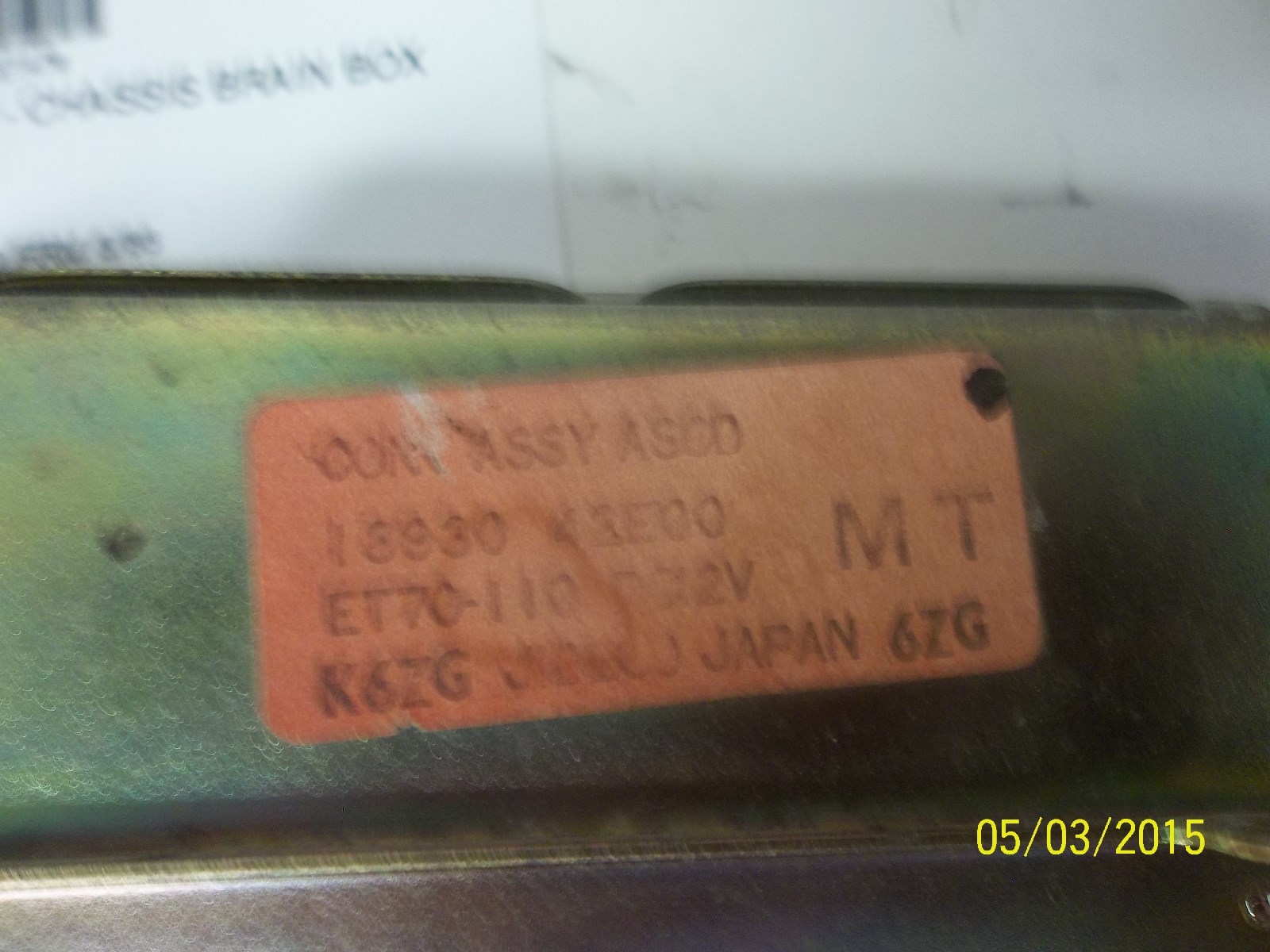 87 NISSAN MAXIMA CONTROL ASSY #18930-42E00 *see description*