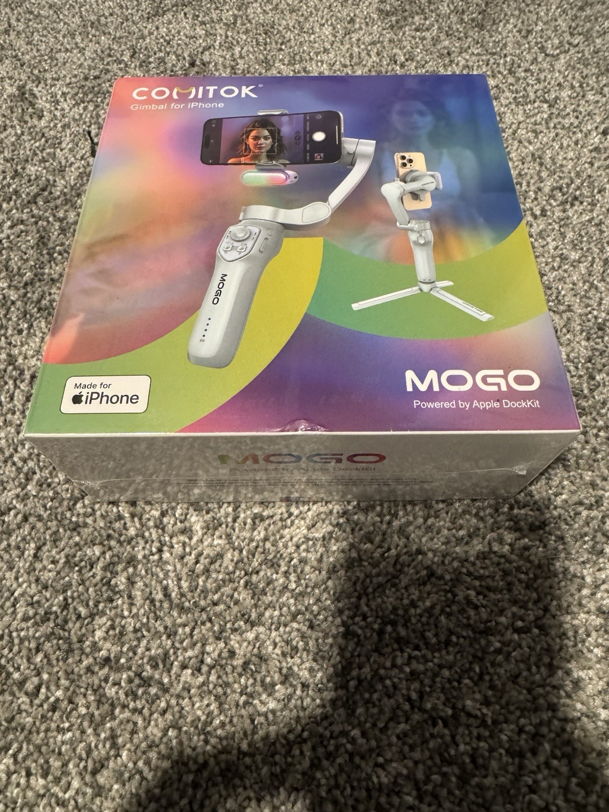 COMITOK Only for iPhone, MOGO [Apple MFi Certified] Gimbal Stabilizer for iPhone