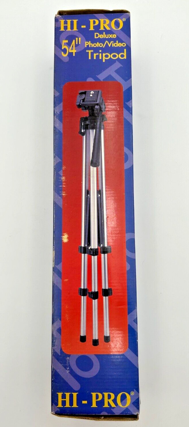 HI-PRO Tripod Model# 9001 "54  - Deluxe Photo/Video Tripod New In Box