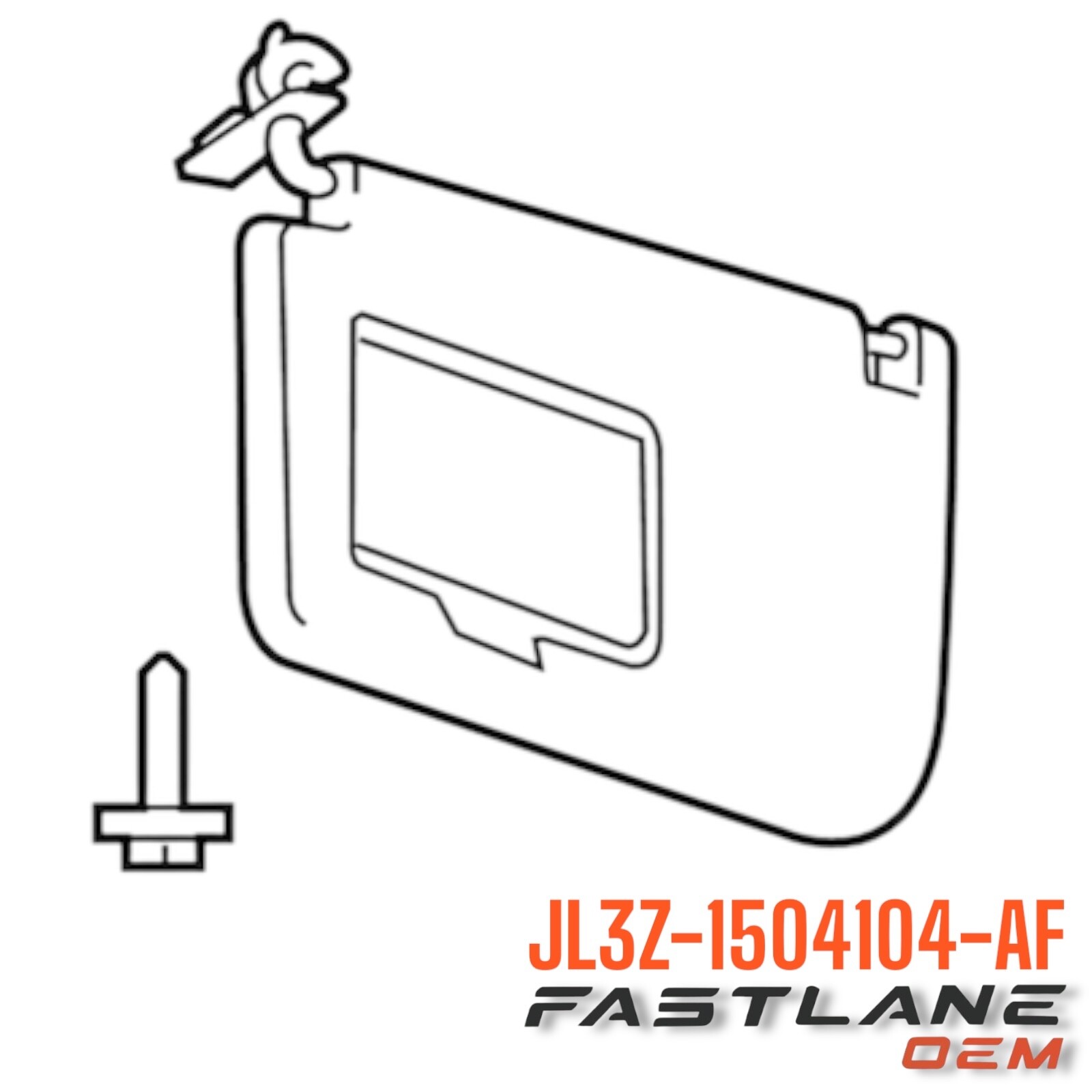 2021-2023 FORD F-150 RIGHT SUNVISOR ASSY NEW OEM JL3Z-1504104-AF