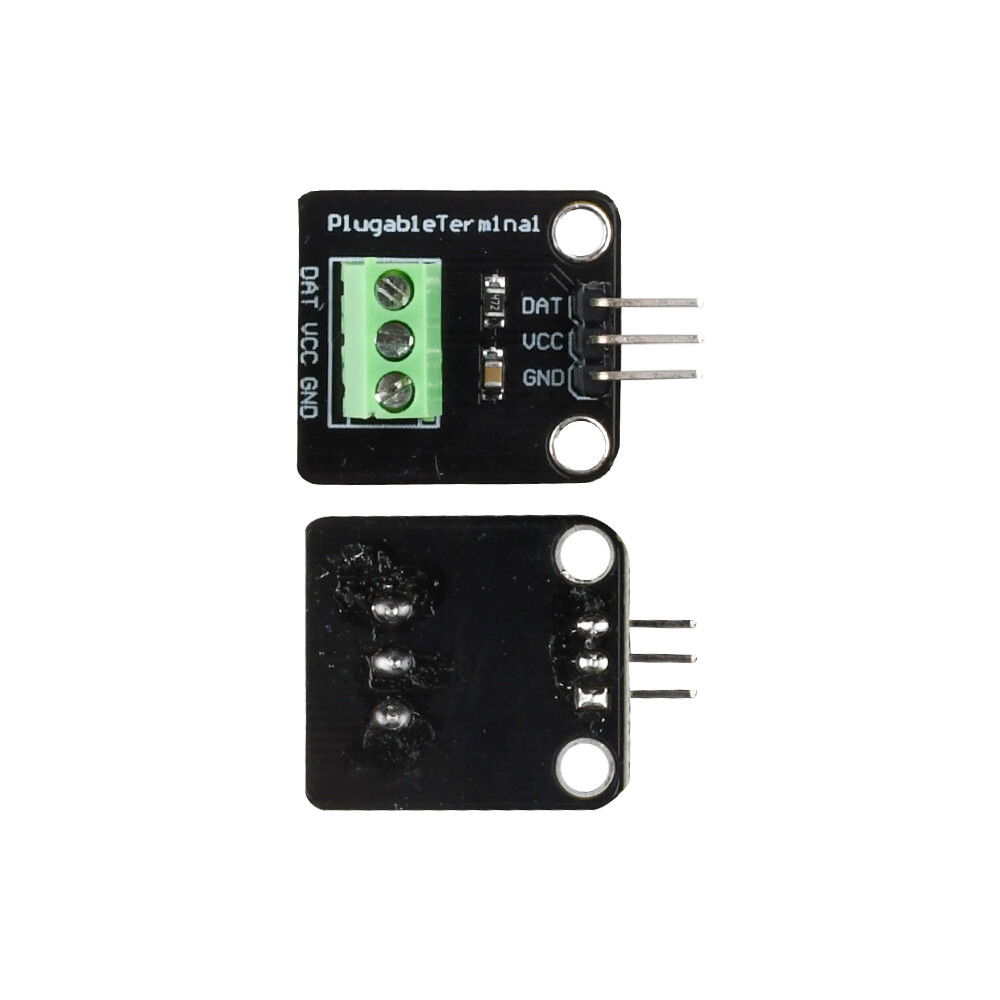 10PCS DS18B20 Temperature Sensor Probe Waterproof Plugable Terminal Adapter Set