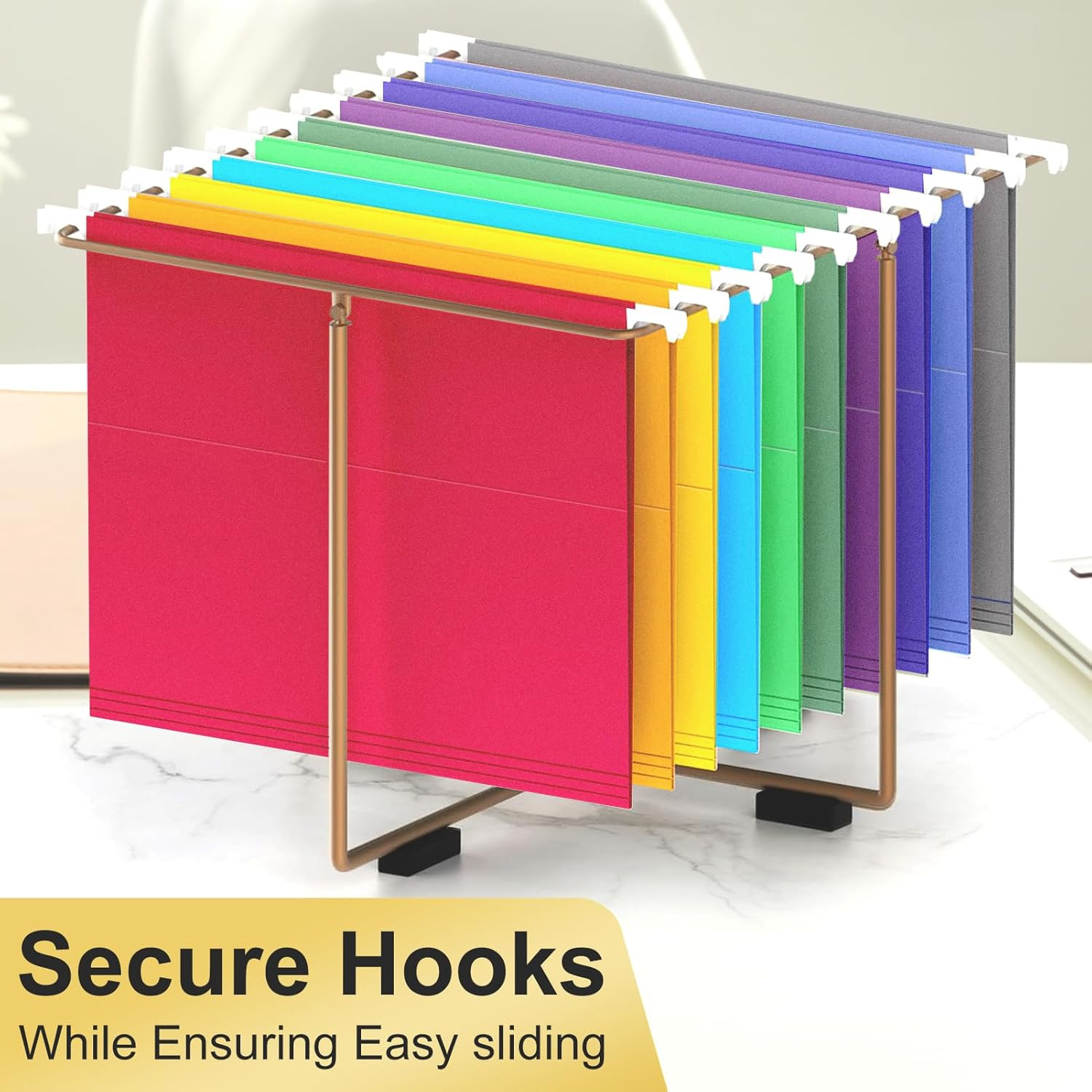 Hanging File Folders, 50 Pack Letter Size Hanging File Folders with 1/5-Cut Tabs