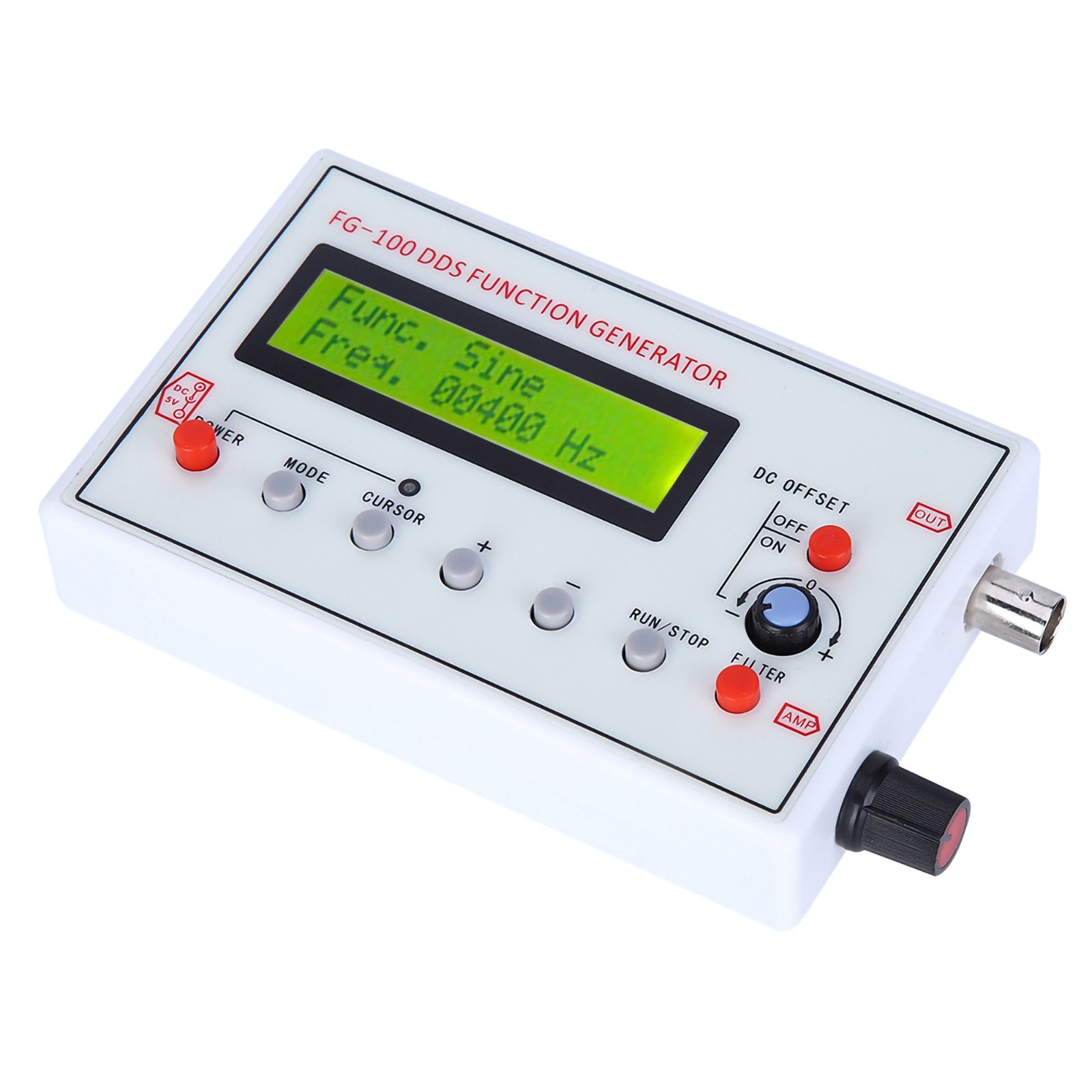 FG-100 DDS Function Generator Sine 1Hz-500KHz Counter Signal Source