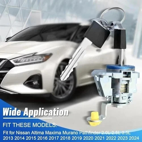 Left Front Drivers Side Door Lock Cylinder with Two Keys Fit for Nissan Altima
