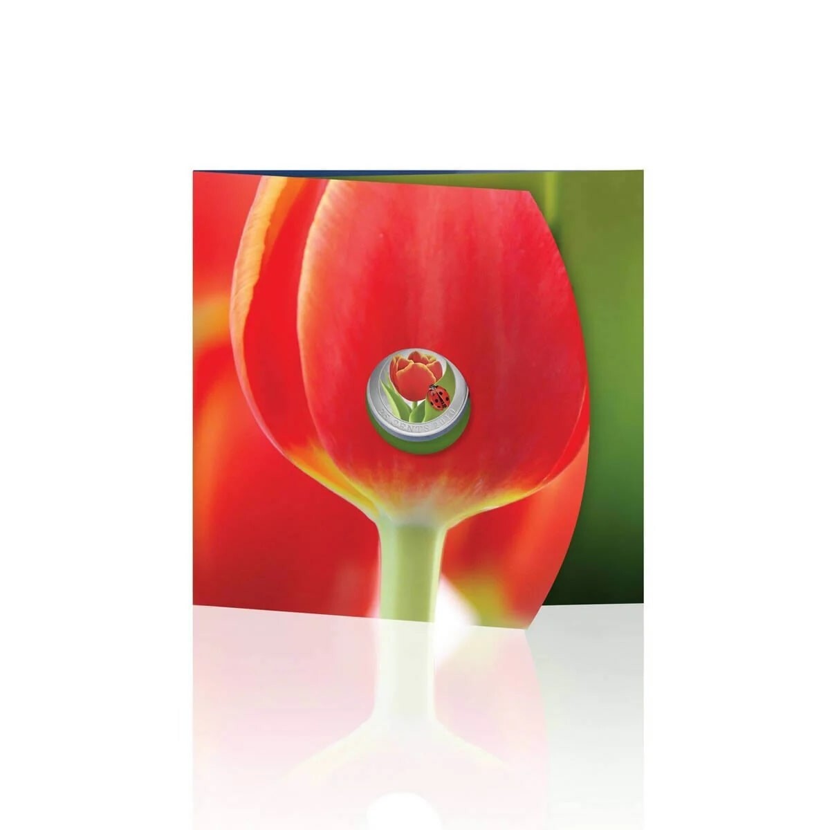 2011 Canada 25c Tulip with Ladybug - Colored Coin
