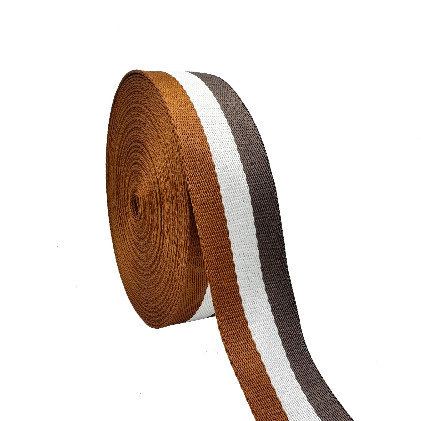 Polyester Webbing Strap 1.5 inch Wide 12 Yard Striped Nylon Webbing for Bag S...
