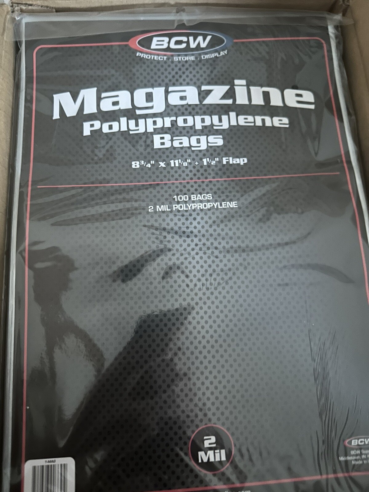 100 BCW Magazine polypropylene Storage Bags 8 7/8" x 11 1/2" - 2 Mil