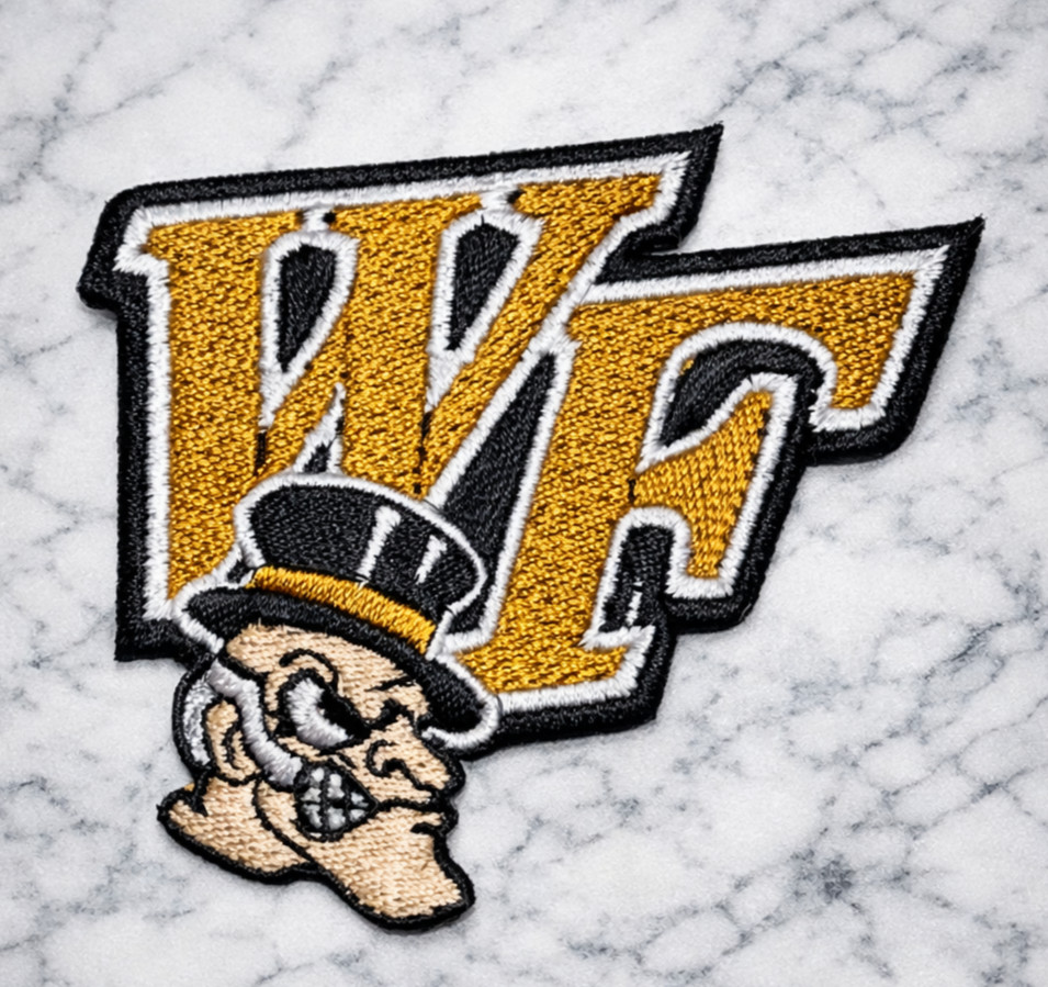 WAKE FOREST DEMON DEACONS EMBROIDERED IRON ON PATCH 3"X2.75" FREE SHIPPING&TRACK