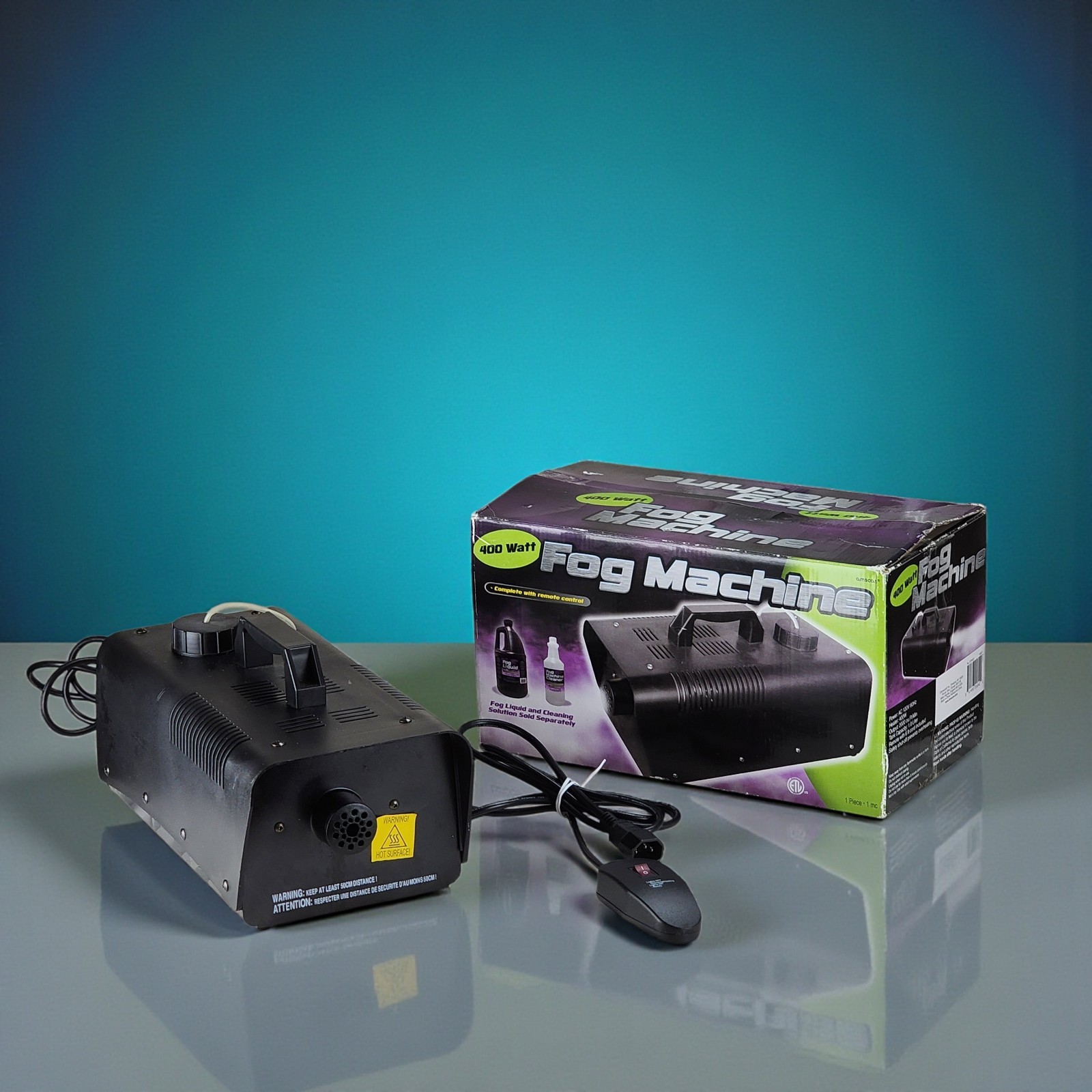 In Box Amscan 400W Fog Machine w/Wired Remote Control FM-400P TESTED WORKS!!