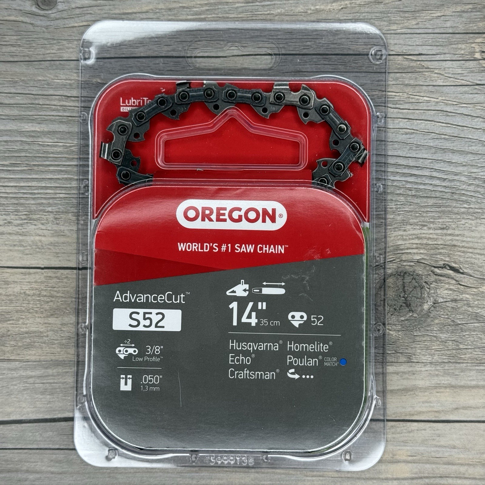 Oregon S52 AdvanceCut Chainsaw Chain 14" Bar SEALED 3/8" Low Profile .050" Gauge