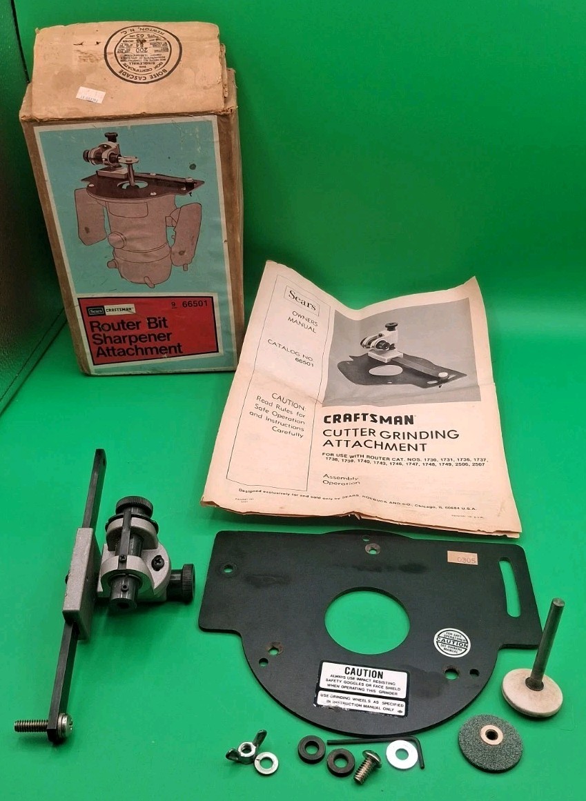 Craftsman Router Bit Sharpener Kit 966501 Carbide Kromedge Jig Attachment