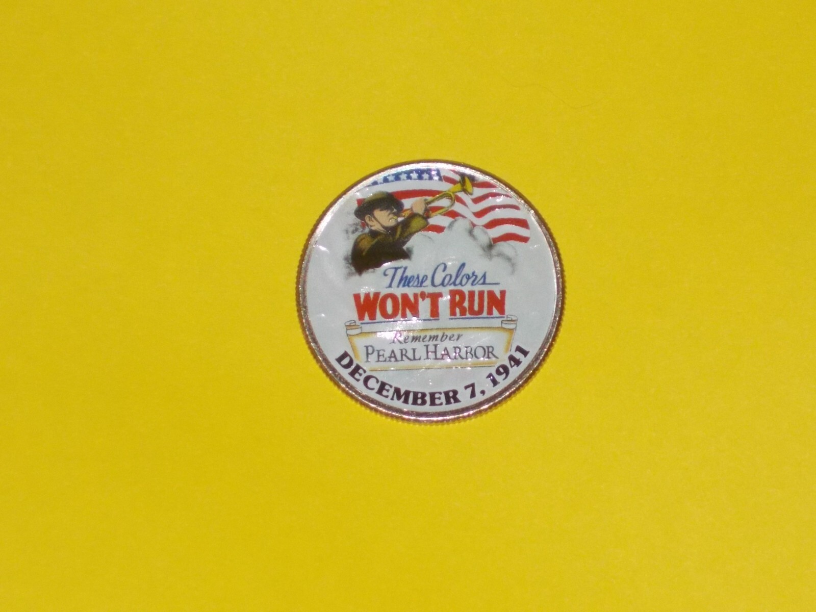 Colorized Kennedy Half Dollar - Pearl Harbor - These Colors Wont Run K207