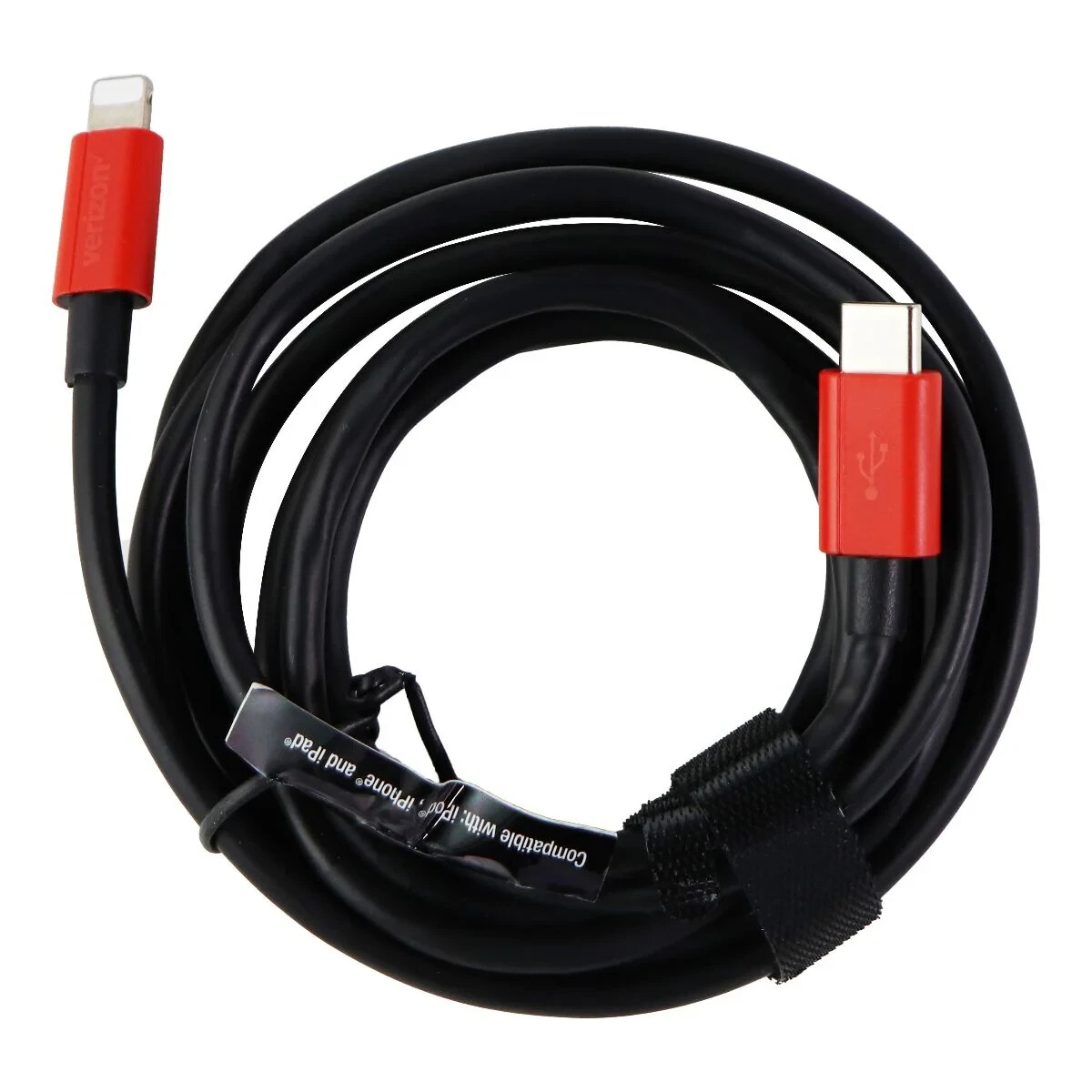 2-PACK - Verizon USB-C - 8 PIN Lightn-ing 6FT Cable for iPhone 16 15 14 13 IPAD