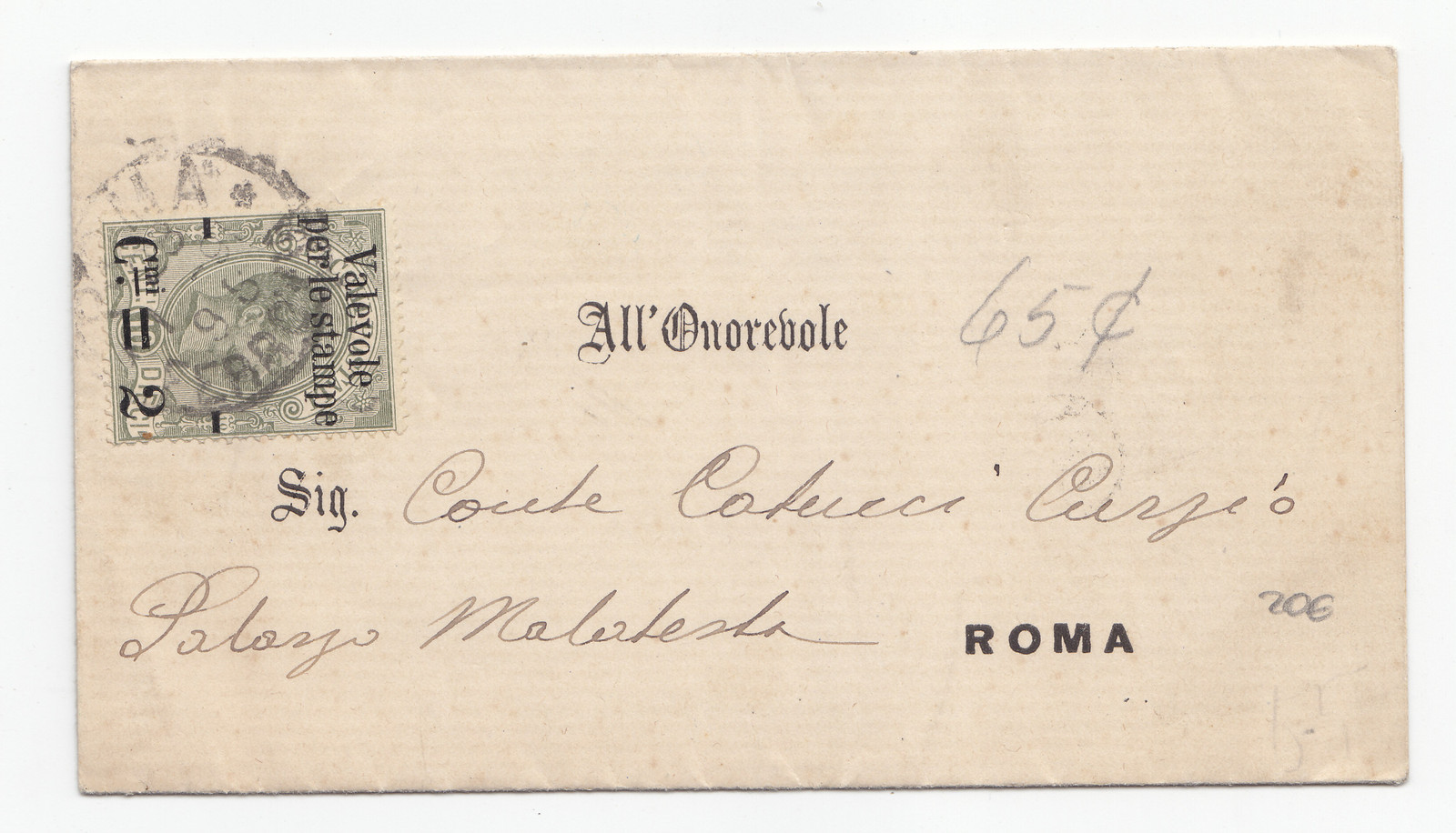 J942-Rome-Umberto 2 Cent On 10 Cent On Shipping For City
