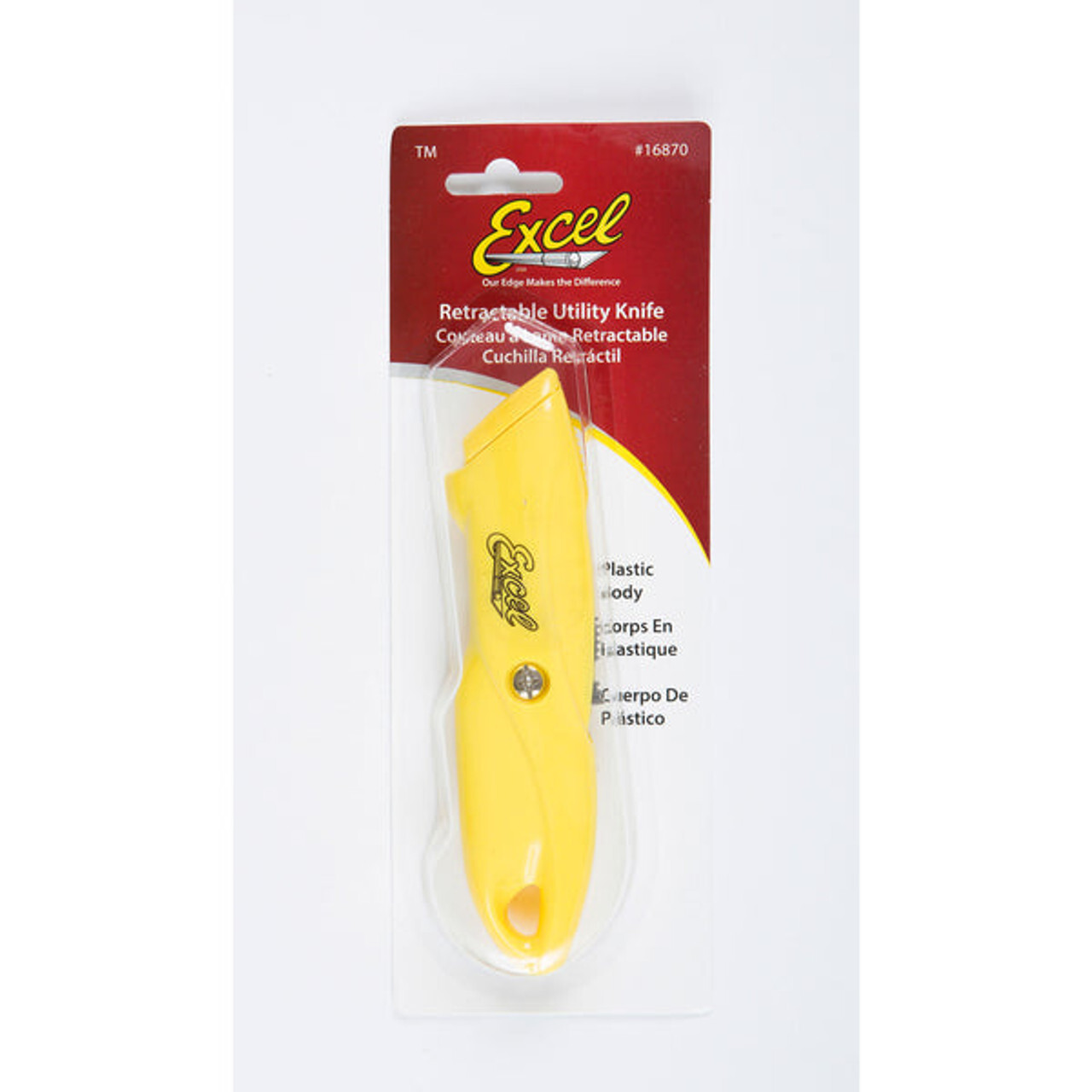 Excel K870 Plastic Utility Knife Assorted Colors EXL 16870