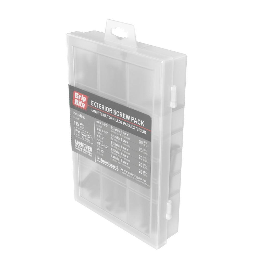 Assorted Outdoor Use Screw Pack 115 per Box