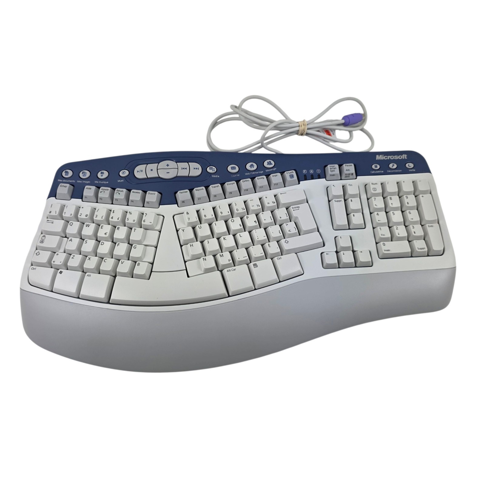 Microsoft Natural MultiMedia Keyboard Ergonomic PS/2 - Vintage Retro with Box