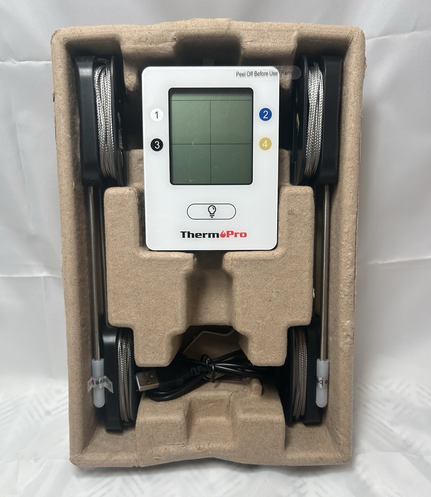 Thermo Pro Bluetooth 4 Probe 650 Ft. Range Remote Meat Thermometer TP-25