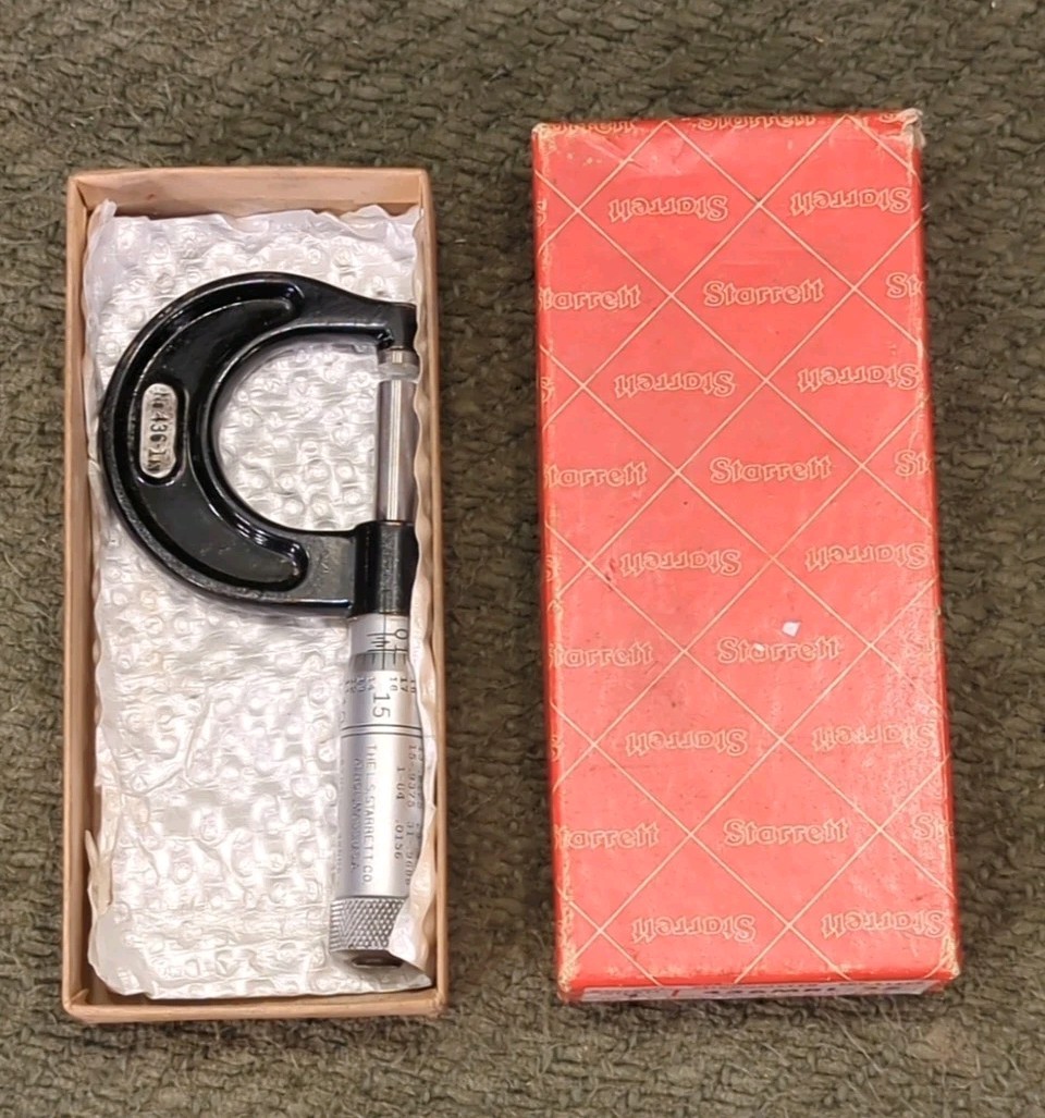 Starrett 0-25mm Outside Micrometer Cat# 436MRL-25
