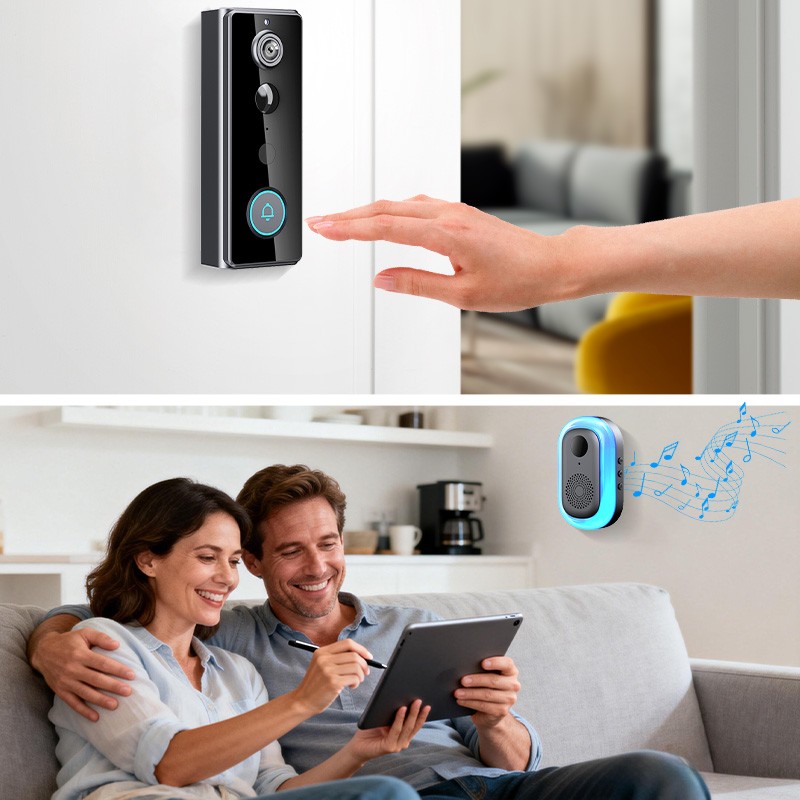 Wireless Smart Camera Doorbell Door Bell Phone Intercom Security WiFi Ring APP