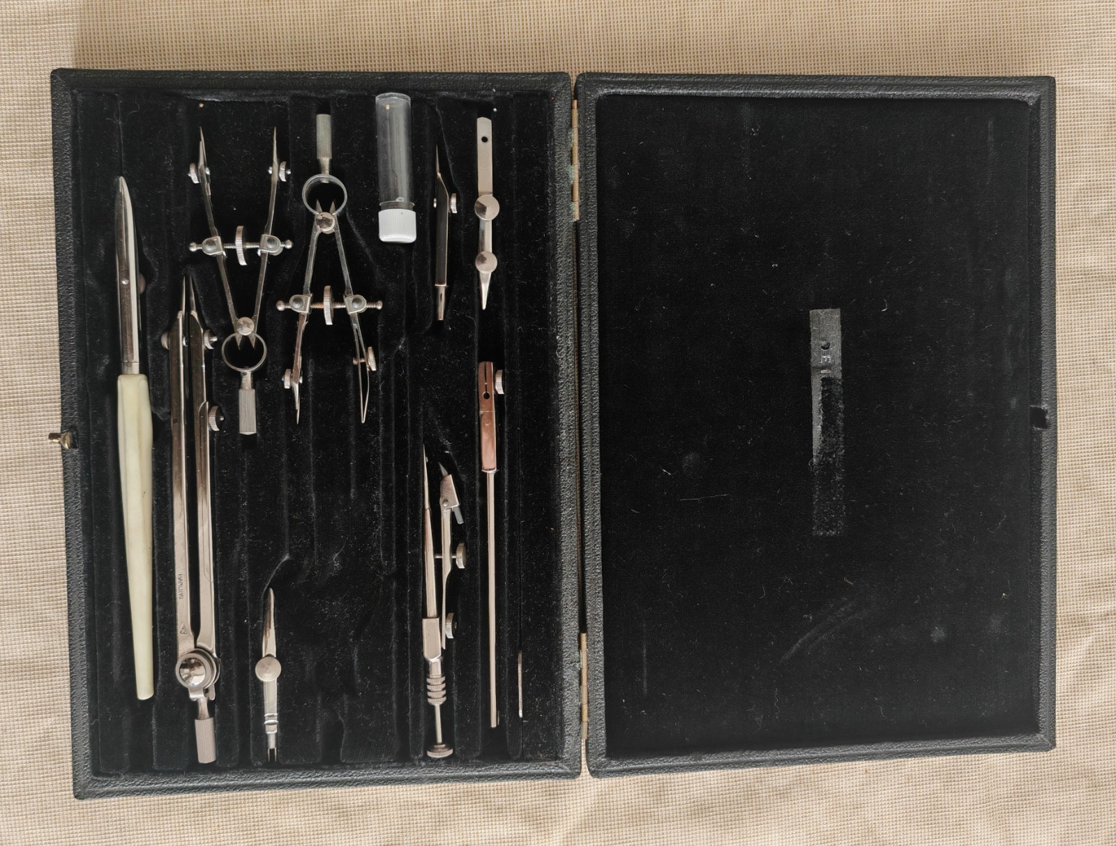 Vintage Harling London Technical Drawing Instrument Set Drafting Compass & Tool