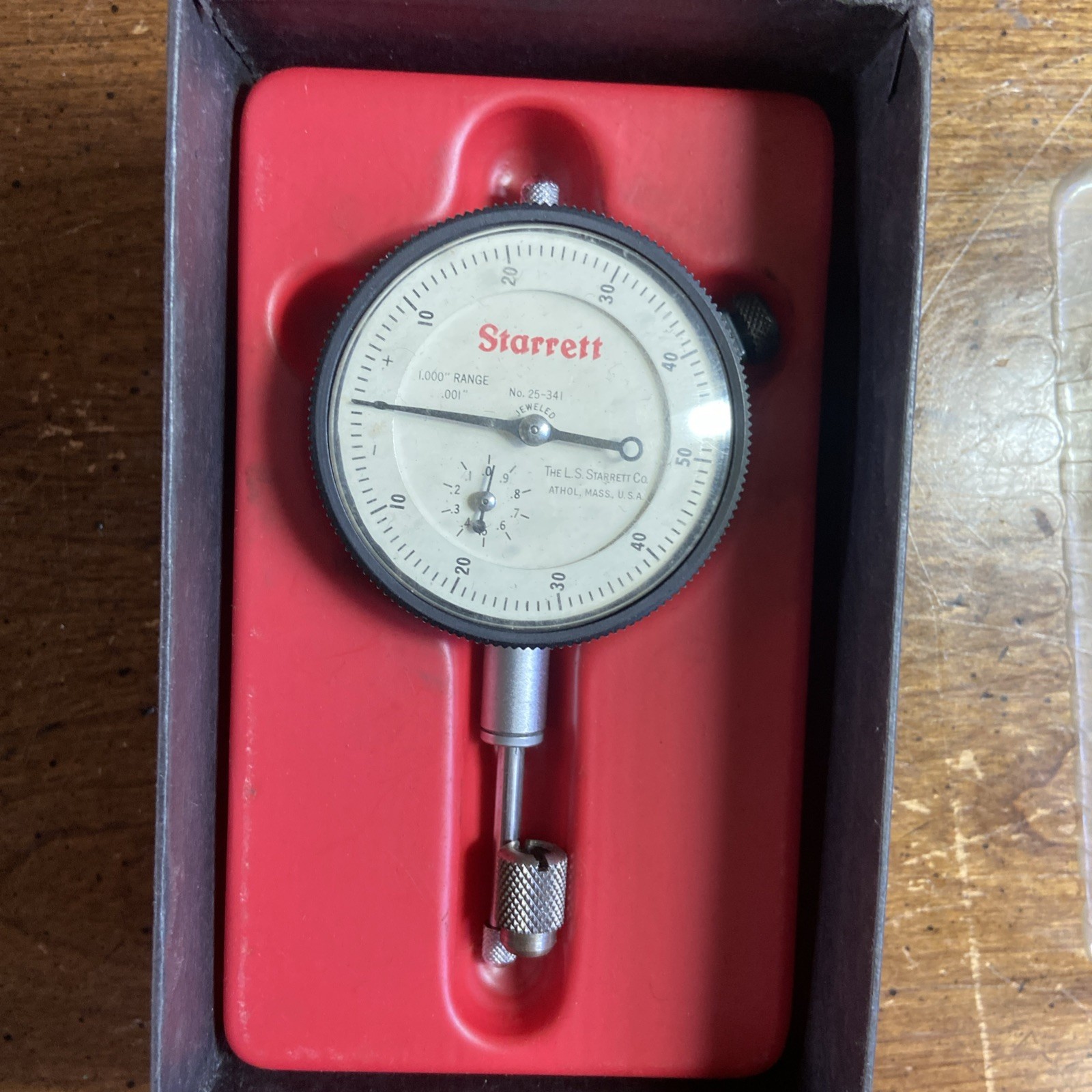 Starrett Vintage Dial Indicator Grad .001” Range 1.000”