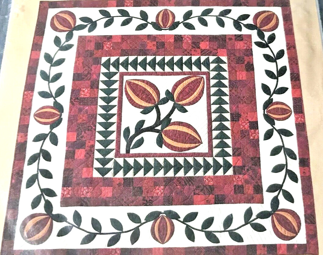 LOVE APPLE 60”x60” Quilt Pattern JACOBEAN Design Sewing Craft