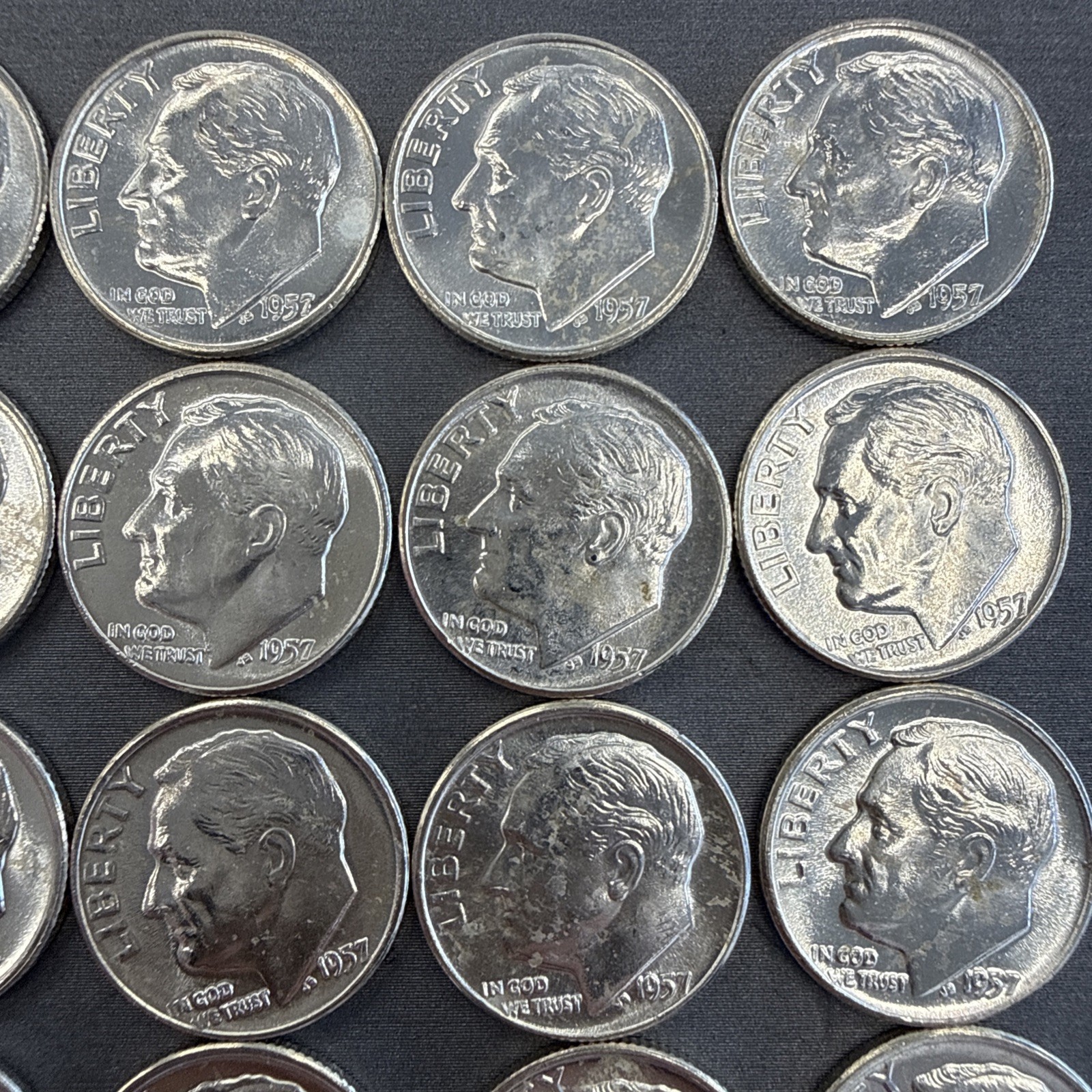 1957 D Roosevelt Silver Dime 50 Coins