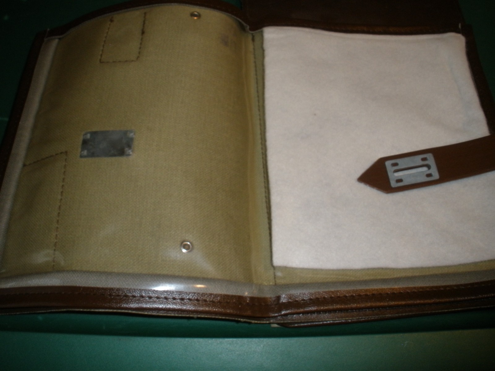 Vintage Military Map Document Case Bag 11"x8" When Closed (085)