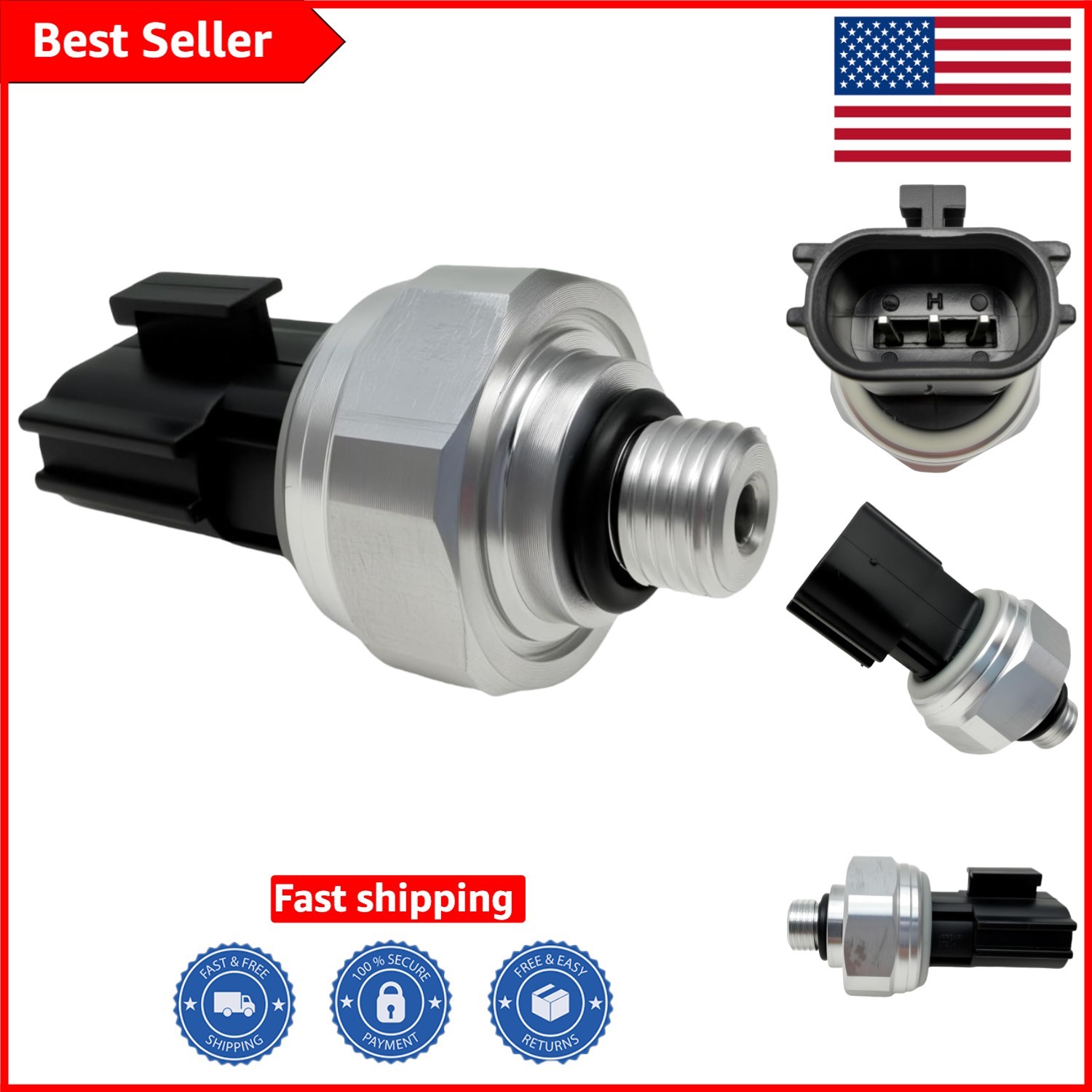 Compact A/C Pressure Sensor Switch for Reliable Vehicle Climate Control