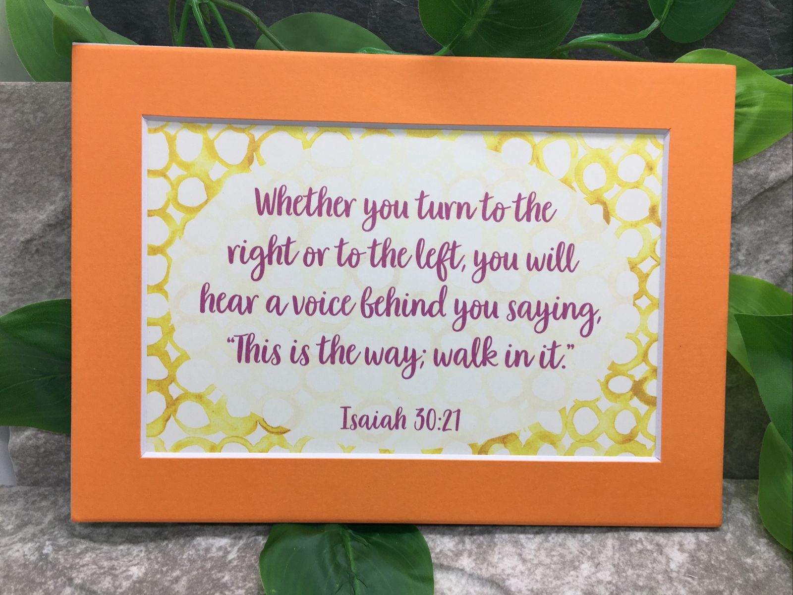 New Handmade 5x7 (Matted 4x6) Religious Scripture Inspirational Free Ship 433