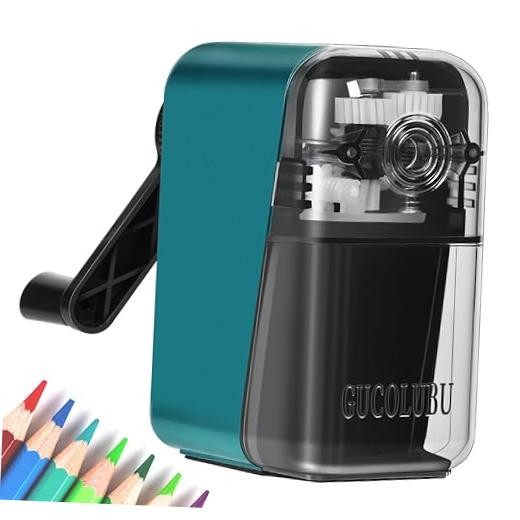 Manual Pencil Sharpener Hand Crank for Color and Sketching Pencil | Hand Blue 1