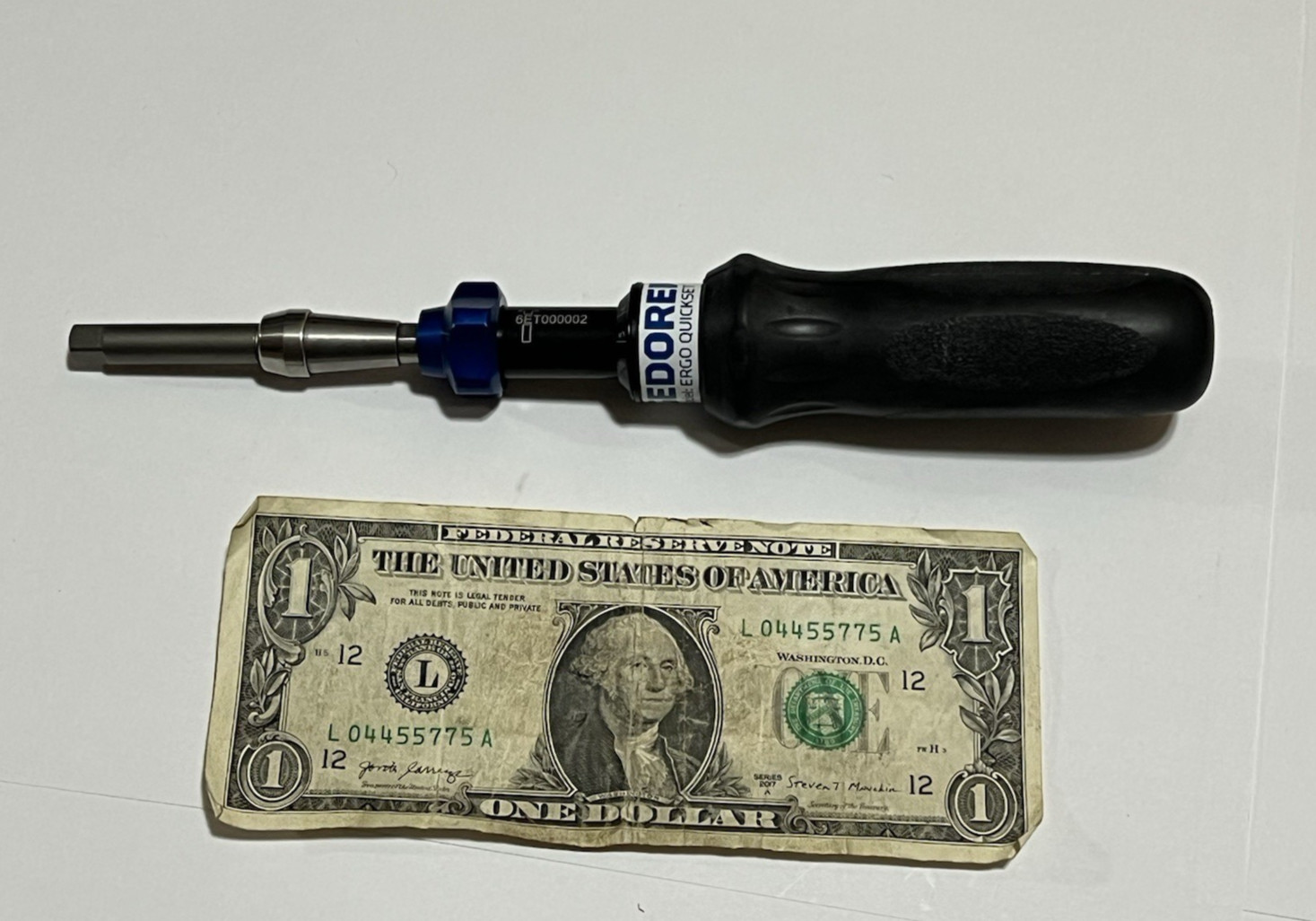 Gedore QSA12FH Hex Bit Adjustable Torque Screwdriver 2-12 In/Lb Box Paperwork