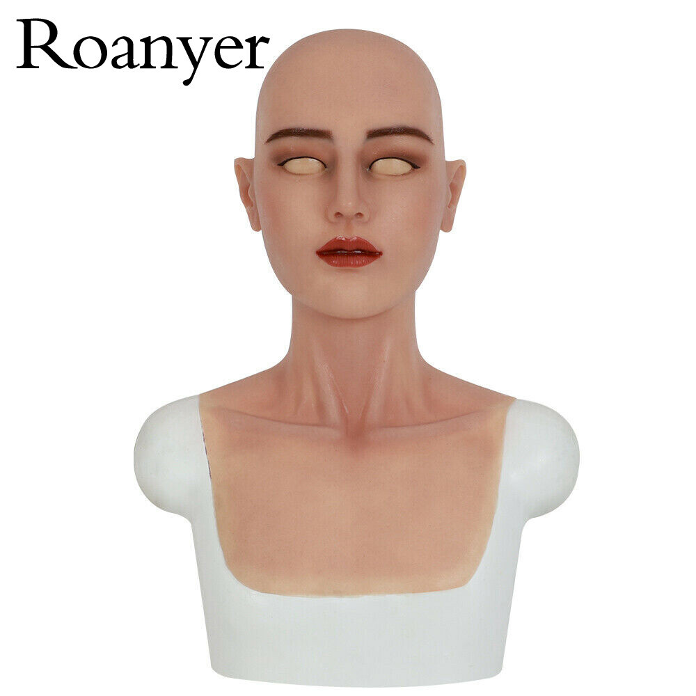 Roanyer Realistic Silicone Female Mask Real SkinCrossdresser Cosplay Costume