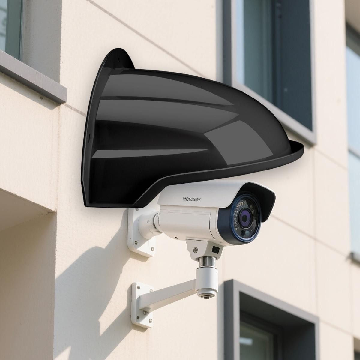 ABS Material Outdoor Camera Rain Cover Waterproof Protective Shield Black