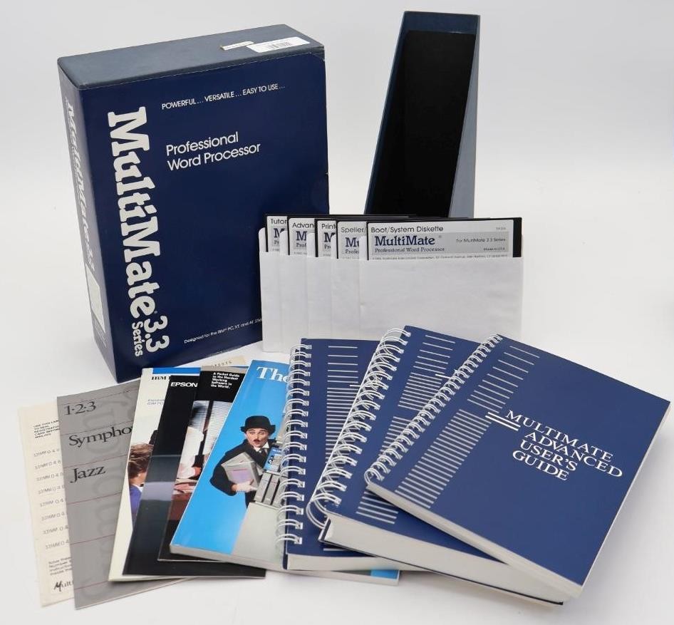 Vintage MultiMate 3.3 Word Processor 5 1/4" Floppy Disk PC Software for IBM