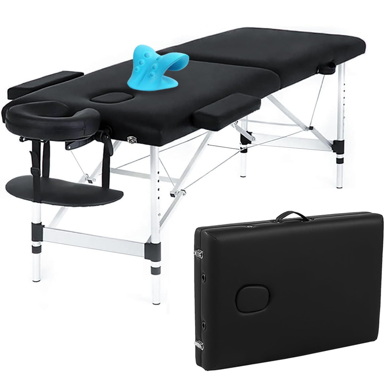 Portable Massage Table with Neck Stretcher, Light Weight 84 in Massage Bed