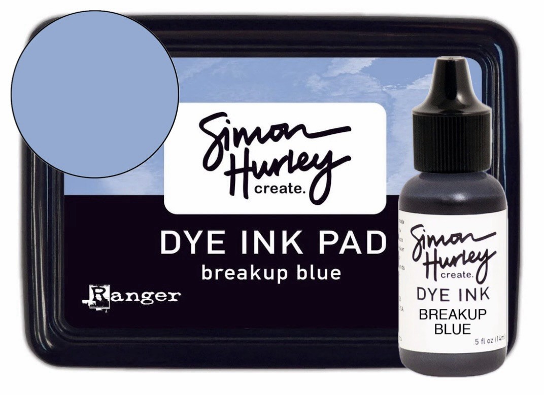 Ranger Ink Dye Felt Ink Pad & Re-inker Simon Hurley BREAKUP BLUE New