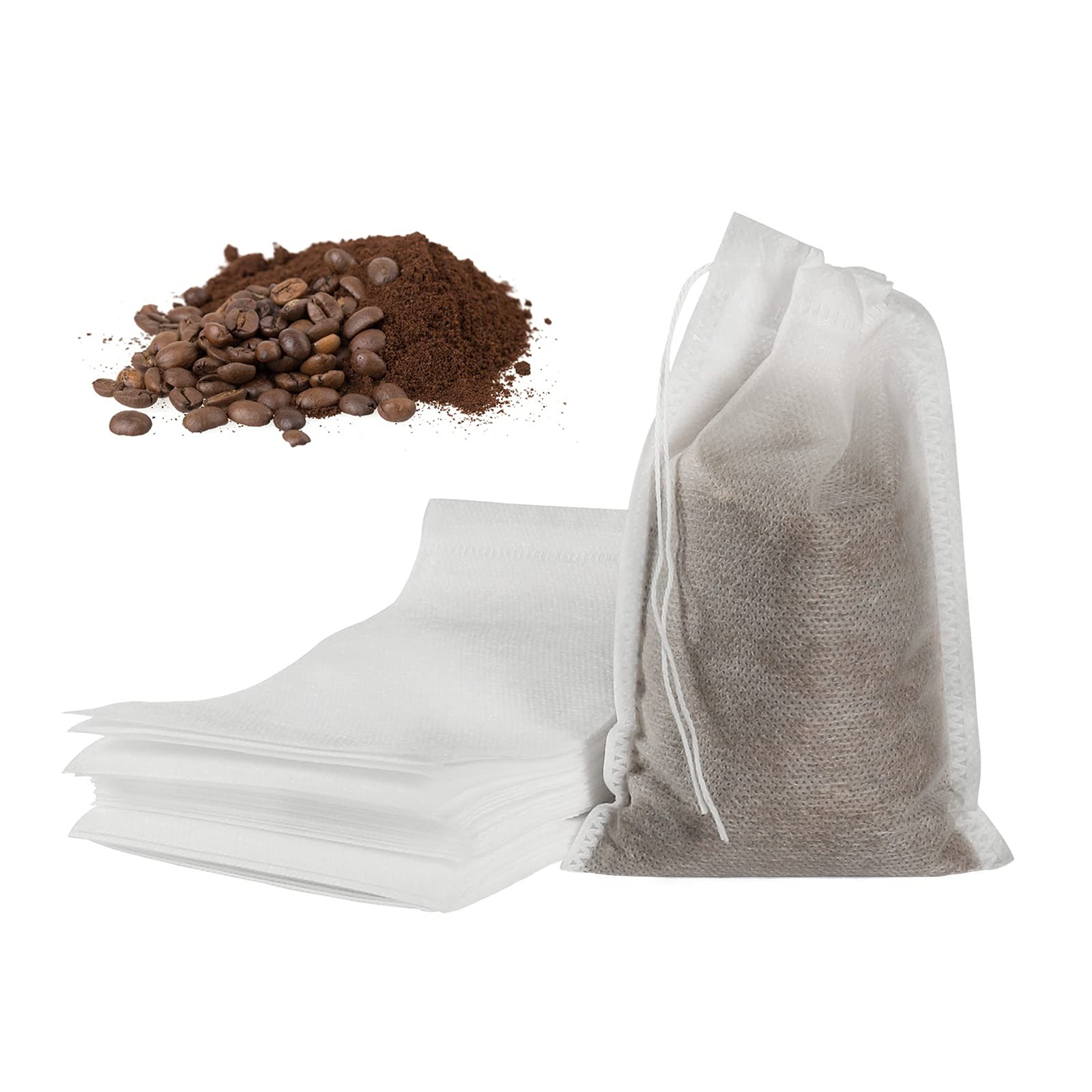 50pcs No Mess Cold Brew Bags, 4x6 inch Disposable Coffee Filter Bag