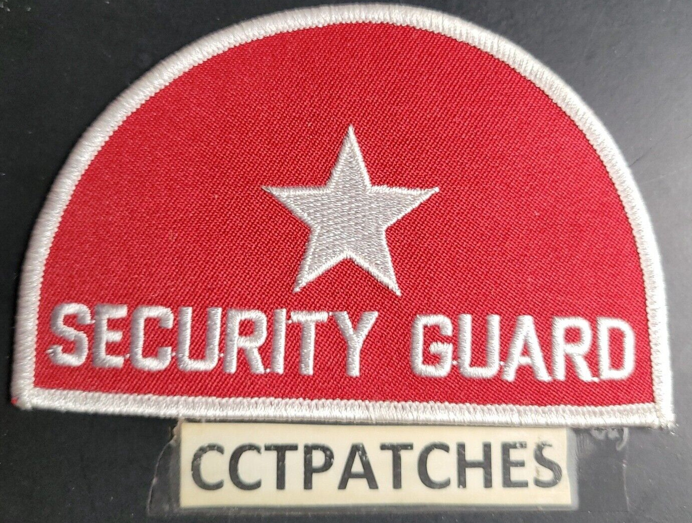 SECURITY GUARD RED/WHITE SHOULDER PATCH