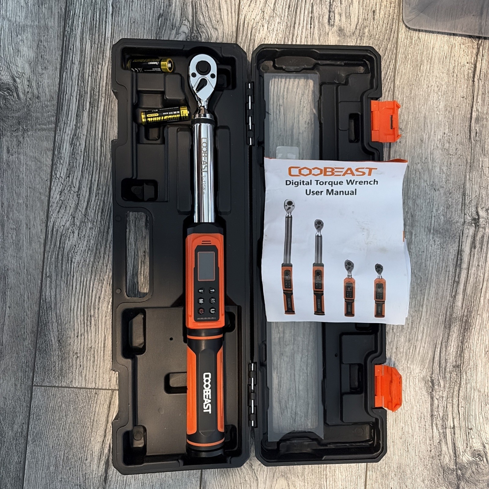 coobeast Digital Torque Wrench, 3/8 Drive Electronic Torque Wrench with Prese...