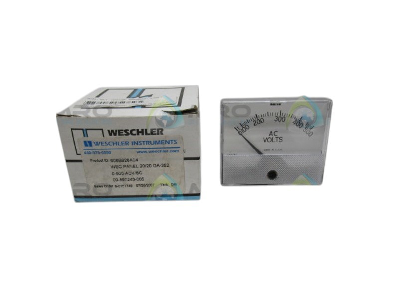 WESCHLER INSTRUMENTS 606B928A24 0-500VLT PANEL METER  NSMP