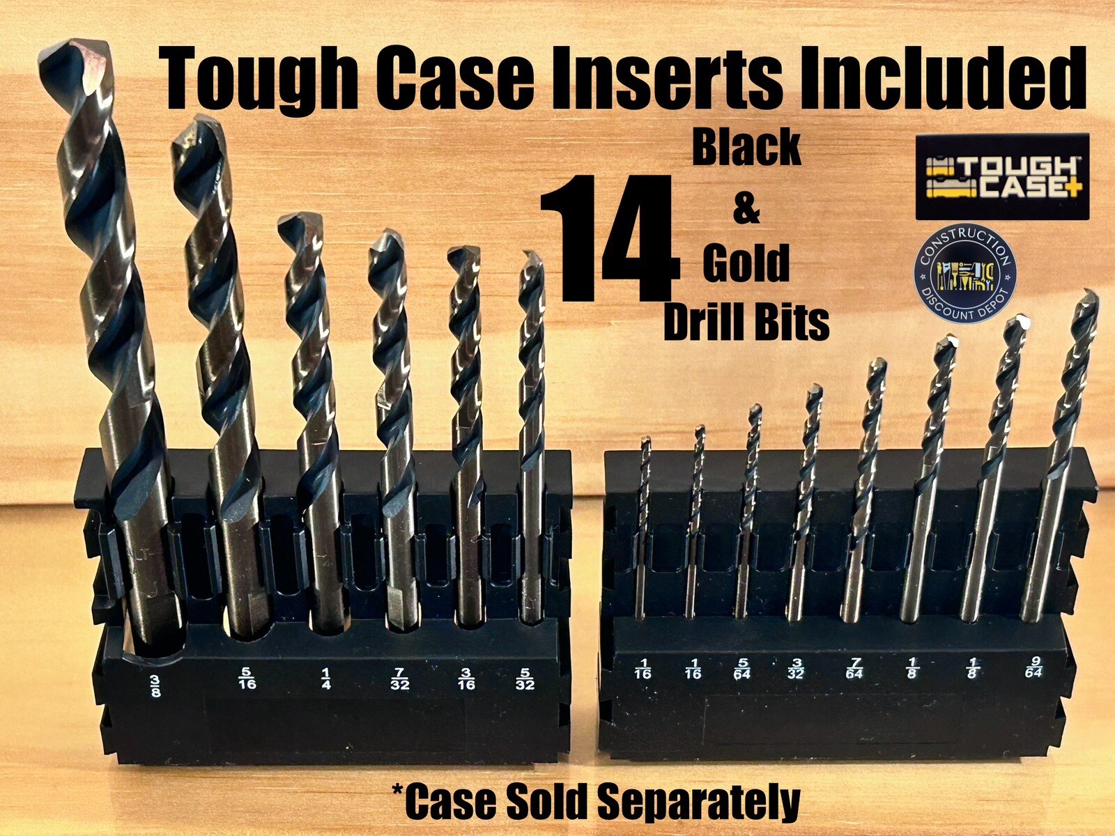 DEWALT 14-Piece Black and Gold Coated HSS Twist Drill Bit Set - NO CASE INCLUDED
